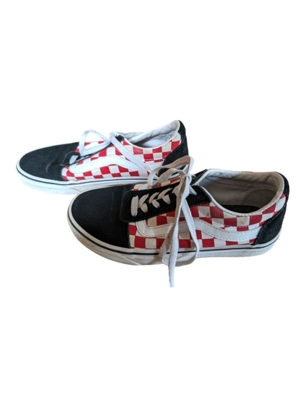 Vans Women's SK8 Old Skool Checkered Red White Black Sneakers Size 6.5
